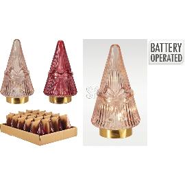 Artikelbild für Deko-Baum Glas, LED, sortiert, Höhe: 110 mm