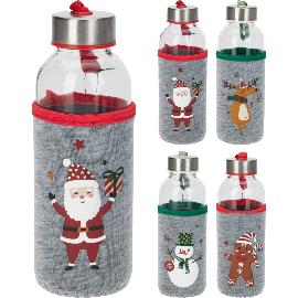 Artikelbild für Trinkflasche Glas, Weihnachten, sortiert