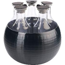 Artikelbild für FRILICH »Carafine« Getränke-Set »Quintet« PVD schwarz, Glaskaraffe