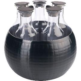 Artikelbild für FRILICH »Carafine« Getränke-Set »Quintet« PVD schwarz, Kunststoffkaraffe