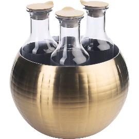 Artikelbild für FRILICH »Carafine« Getränke-Set »Triplet« PVD gold, Kunststoffkaraffe