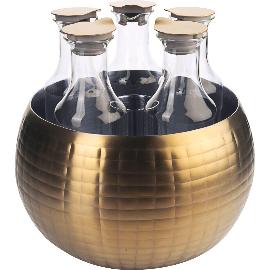 Artikelbild für FRILICH »Carafine« Getränke-Set »Quintet« PVD gold, Glaskaraffe