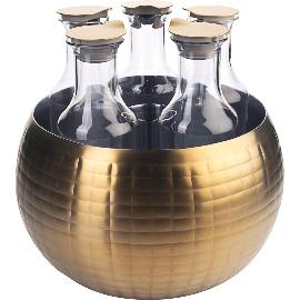 Artikelbild für FRILICH »Carafine« Getränke-Set »Quintet« PVD gold, Kunststoffkaraffe