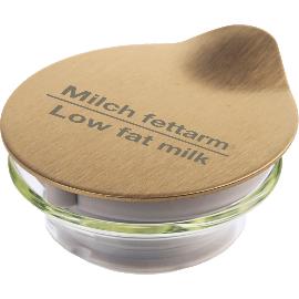 Artikelbild für FRILICH »Carafine« Laserbeschriftung für Deckel gold, Beschriftung nach Wahl