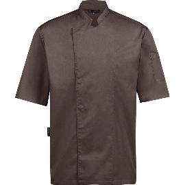 Artikelbild für GREIFF Herren-Kochjacke Kurzarm, mit verdeckten Druckknöpfen, taupe