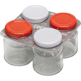Artikelbild für Vorratsglas 4-tlg., färbig sortiert, Inhalt: 0,08 Liter, TO 43