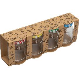 Artikelbild für Vorratsglas 4-tlg., bunt, , Inhalt: 0,08 Liter, TO 43