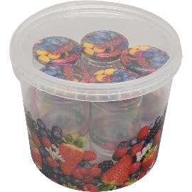 Artikelbild für Pflückeimer 11-tlg. mit Vorratsglas Obstdekor, Inhalt: 0,21 Liter, TO 43