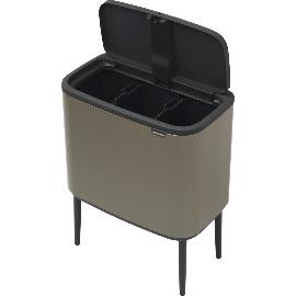 Artikelbild für »Platinum« Bo-Touch-Bin-Abfalleimer, 3 Kunststoffeinsätzen, 3 x 11 Liter