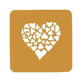 Artikelbild für SILIKOMART Silikonform »Stencil Amore« 2er Set