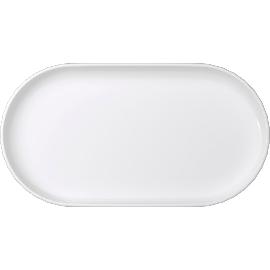 Artikelbild für BAUSCHER »Edge« Platte oval, Höhe: 27 mm, Länge: 320 mm, Breite: 170 mm, weiß