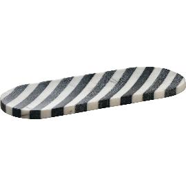 Artikelbild für PLAYGROUND »Marble« Platte oval, Länge: 320 mm, Breite: 120 mm, white/black