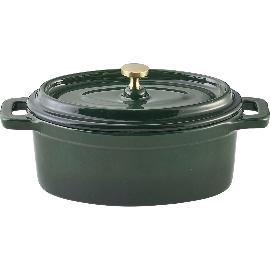 Artikelbild für PLAYGROUND »Cast Iron« Cocotte emailliert, mit Deckel, Inhalt: 0,50 Liter, green